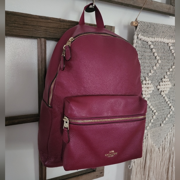 Coach Bags Coach Charlie Backpack Pebbled Leather Poshmark